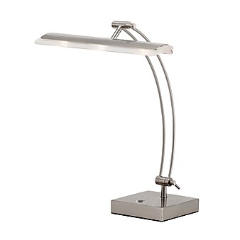 Adesso® Esquire Adjustable LED Desk Lamp, 19'H, Brushed Steel (5090-22 )