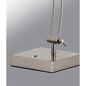 Adesso® Esquire Adjustable LED Desk Lamp, 19'H, Brushed Steel (5090-22 )