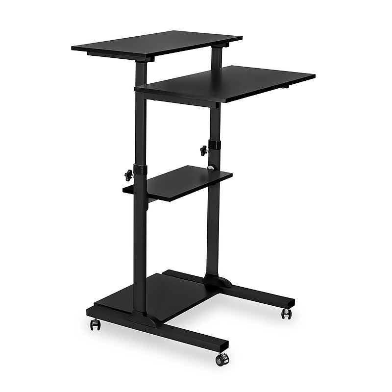 Mount-It! 28"W Adjustable Steel Standing Desk, Black (MI-7940B) image 1
