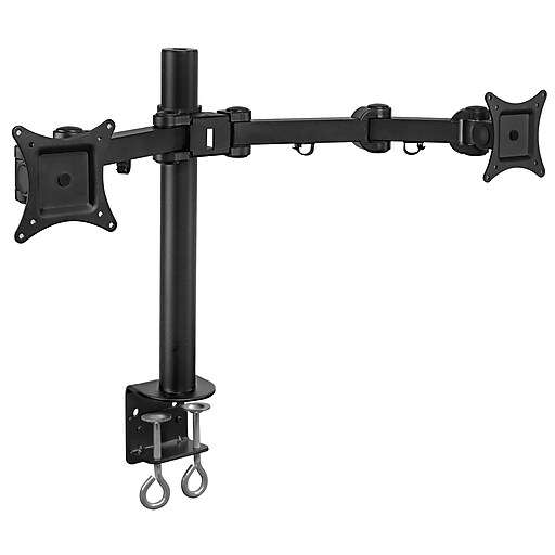 MountIt! Dual Monitor Mount, Up To 27" Monitors, Black (MI752) Staples