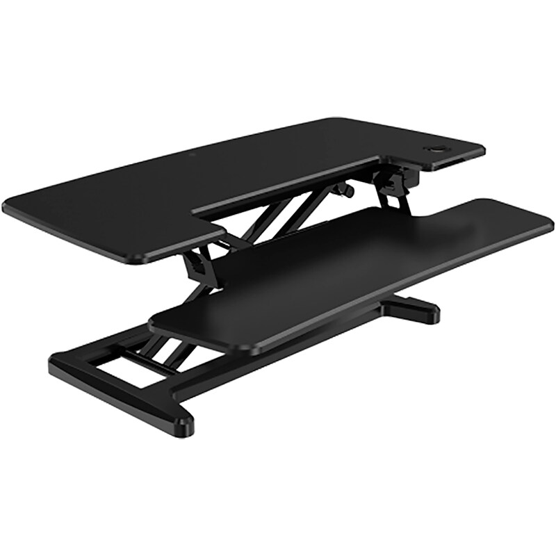 Flexispot 36"W Electric Standing Desk Converter, Black (EM7MB) image 1