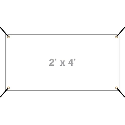 Cosco® Blank Banner, 2' x 4', Vinyl, White (98183) at Staples