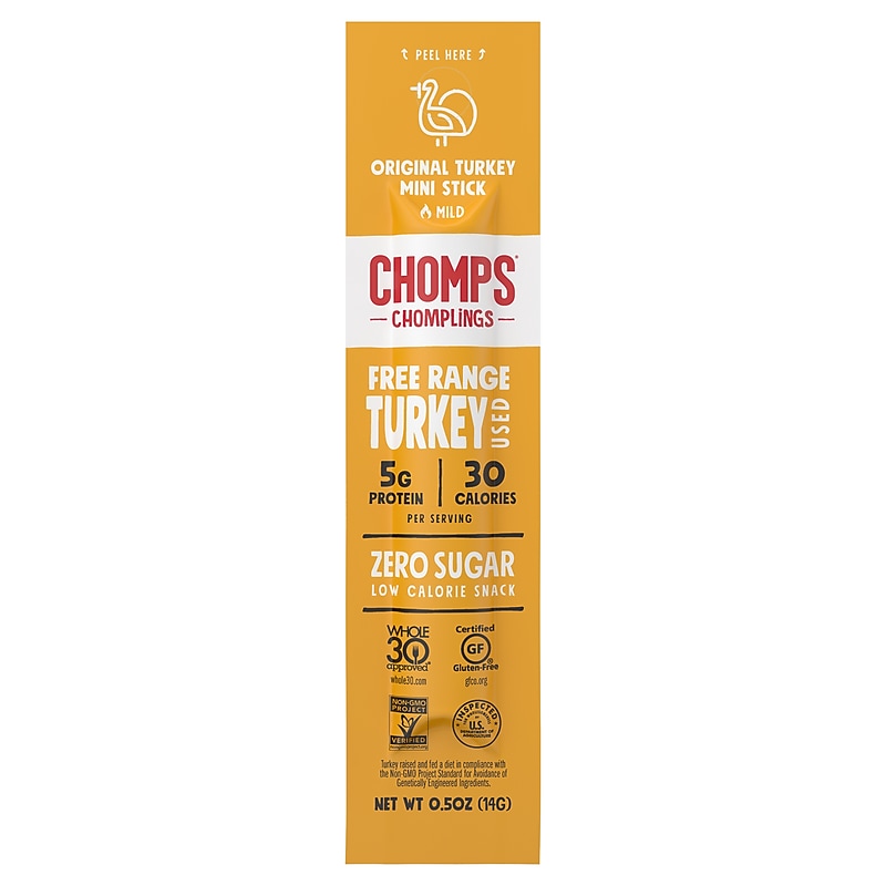 Chomps Chomplings Original Turkey Meat Stick, 24/Box (ZHO00482) image 1