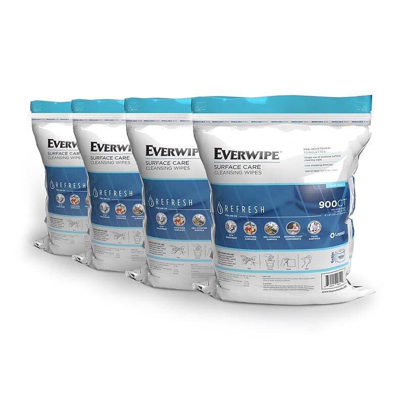 Everwipe Cleaning Wipers, 900 Wipers/Box, 4/Carton (11100) image 1