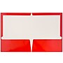 JAM Paper Laminated 2-Pocket Glossy 2-Pocket Cardstock Presentation Folder, Assorted, 6/Pack (385GASSRTD)~#|#~sp96296990_sc7