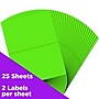 JAM Paper Shipping Labels, Half Page, 5 1/2" x 8 1/2", Neon Green,  2 Labels/Sheet, 25 Sheets/Pack (359429626)~#|#~sp96370385_sc7