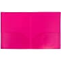JAM Paper Heavy Duty Two-Pocket Plastic Folders, Fuchsia Pink, 6/Pack (946172D)~#|#~sp96370482_sc7
