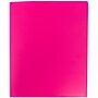 JAM Paper Heavy Duty Two-Pocket Plastic Folders, Fuchsia Pink, 6/Pack (946172D)~#|#~sp96370483_sc7