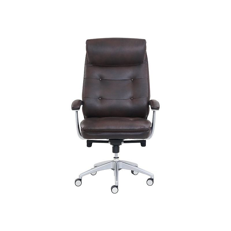 Beautyrest Royo Ergonomic Leather Executive Big & Tall Chair, 400 lb. Capacity, Brown (51449) image 1