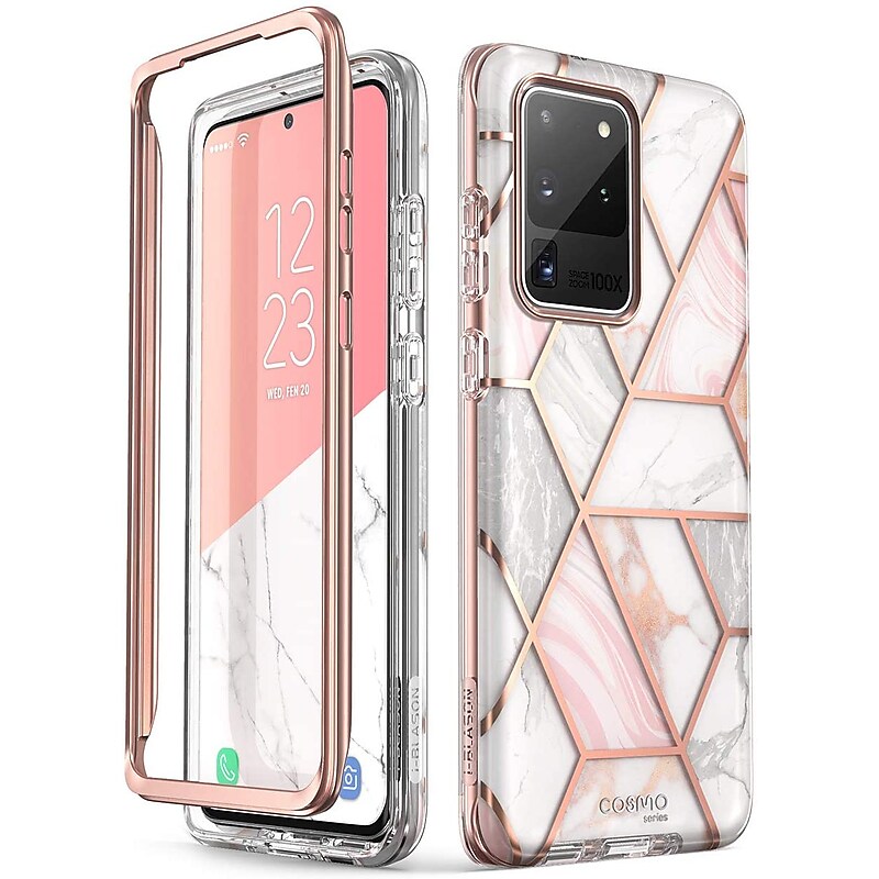 i-Blason Cosmo Series White Marble Case for Galaxy S20 Ultra (S20UL-COSM-MAR) image 1