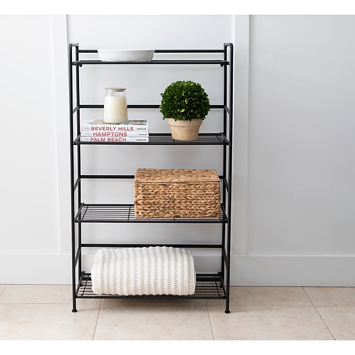 Advantus FlipShelf 4-Shelf Metal Unit, 26.5