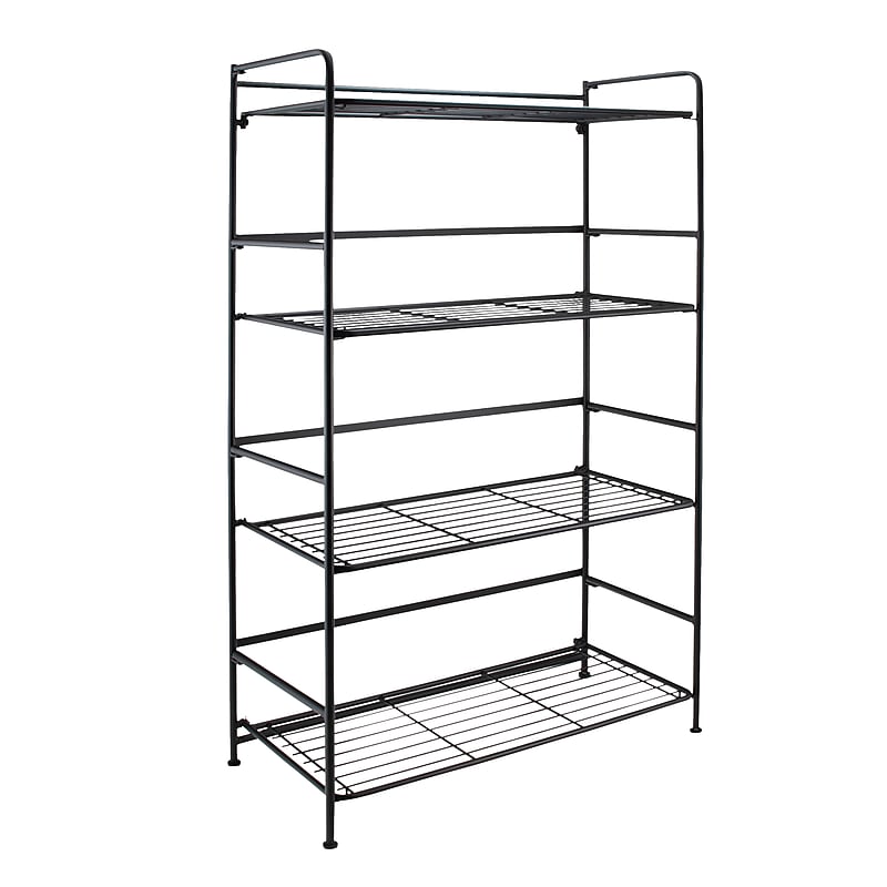 Advantus FlipShelf 4-Shelf Metal Unit, 26.5"W, Black (37996/37634) image 1