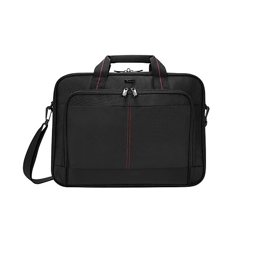 Targus Classic Slim Laptop Briefcase, Black Polyester (TCT027US) at Staples