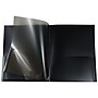 JAM Paper Heavy Duty 4-Pocket Plastic Folders, Black, 2/Pack (389MP4bl)~#|#~sp96455723_sc7