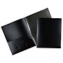 JAM Paper 6-Pocket Heavy Duty Plastic Folders, Black, 2/Pack (389MP6bl)~#|#~sp96455732_sc7