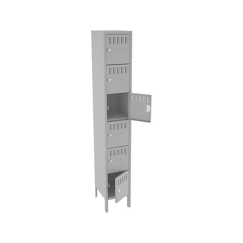 Tennsco 78" 6-Tier Light Gray Storage Locker (BS6-151812-1-LGY) image 1