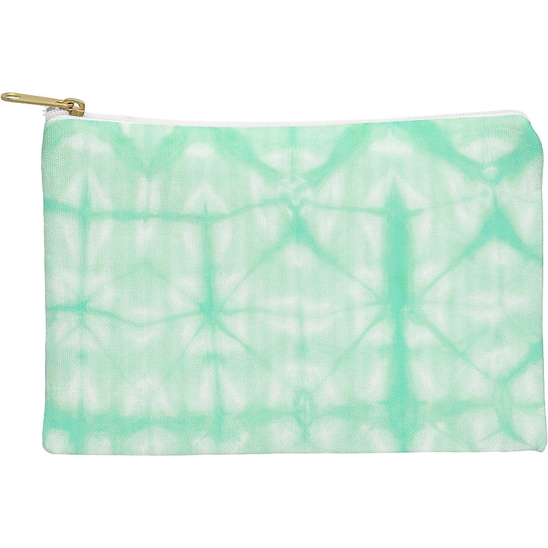 DENY Designs 8.5" Polyester Travel Pouch, Water Resistant, White/Green (62797-wpofsm) image 1