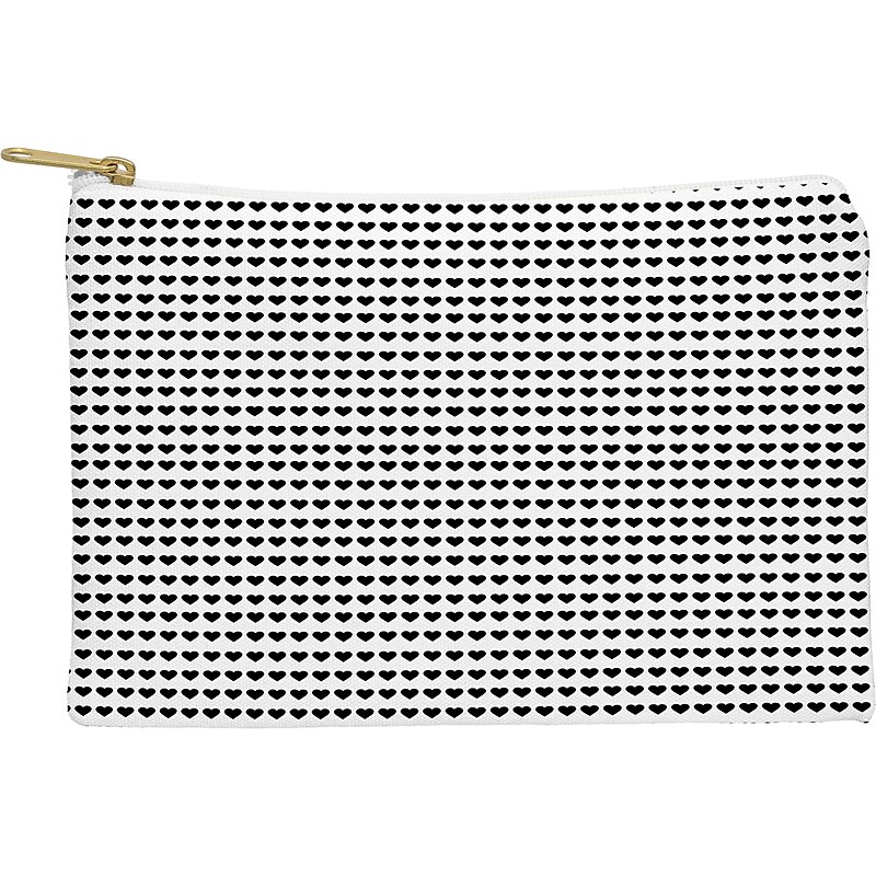 DENY Designs 8.5" Polyester Travel Pouch, Water Resistant, Black/White (39191-wpofsm) image 1