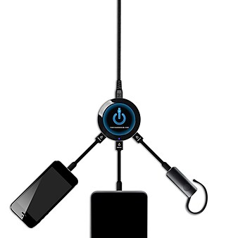 ChargeHub USB Charging Station for Multiple Brands, Black (CRGRD-X3-001)