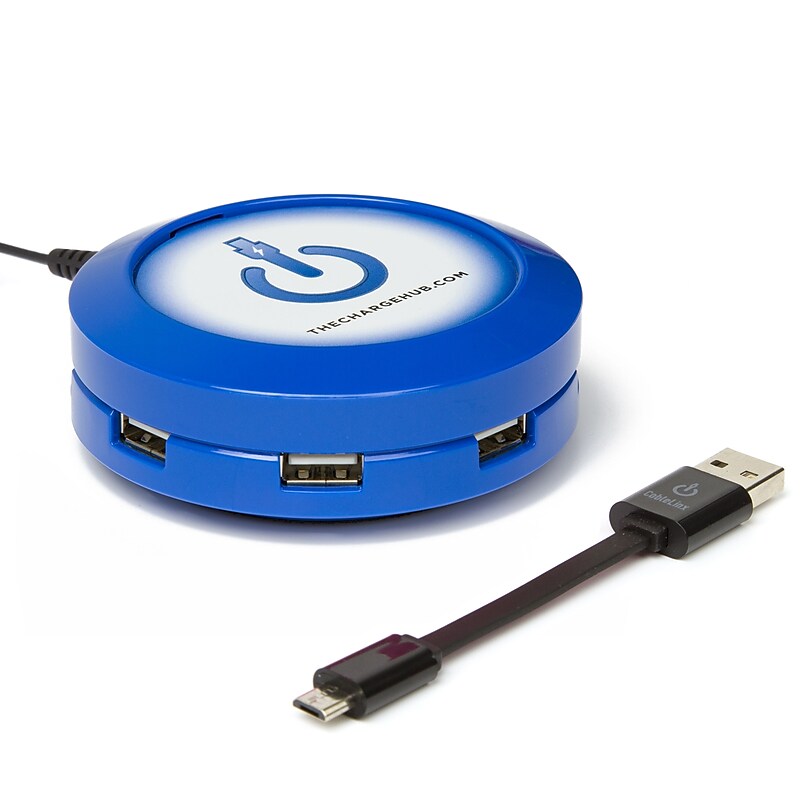ChargeHub USB Charging Station for Multiple Brands, Blue (CRGRD-X7-004) image 1