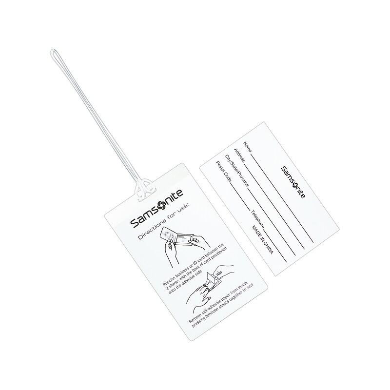 Samsonite Luggage Tag, Clear  (91831-1212) image 1