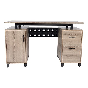 Techni Mobili 51" Computer Desk, Neutral Touch with Gray Finish (RTA-0054-GRY)