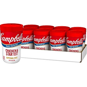 Campbell's On The Go Chicken Star Pasta & Noodles, 10.75 oz., 8/Pack (307-00202)