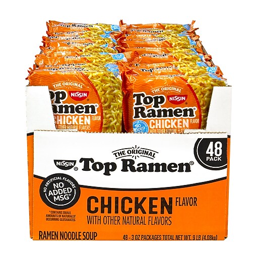 Nissin Top Ramen Noodle Soup Chicken Flavor 48 Count 2 At Staples