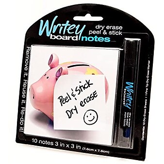 Writey® Restickable Dry Erase Sticky Notes, 3x3 In (10003)