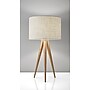 Adesso Director 26.25"H Incandescent Table Lamp, Natural Wood (6423-12)~#|#~sp97001215_sc7