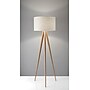 Adesso® Director 60.25"H Floor Lamp, Natural with Off-White Fabric Drum Shade (6424-12)~#|#~sp97001219_sc7