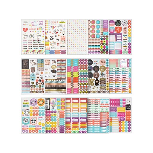 avery planner stickers assorted colors 1820pack 6780 at staples