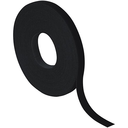 Velcro® Brand SelfGrip 1/2" x 12' Hook & Loop Fastener Strap, Black (VEL178) Staples