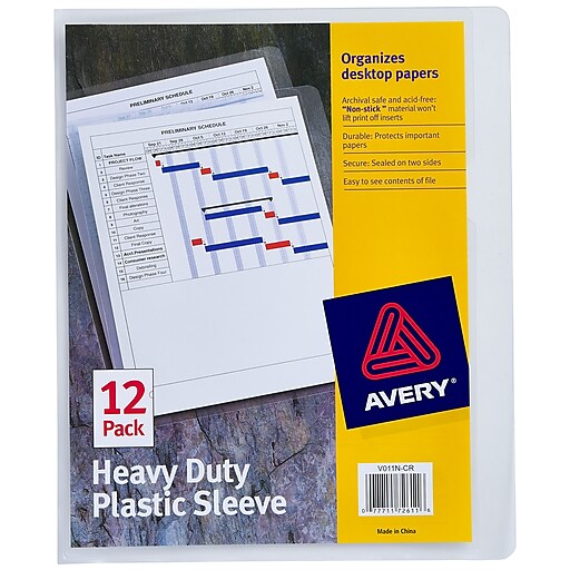 Vinyl Sheet Protectors Plastic Sleeves for 8.5 x 11 paper