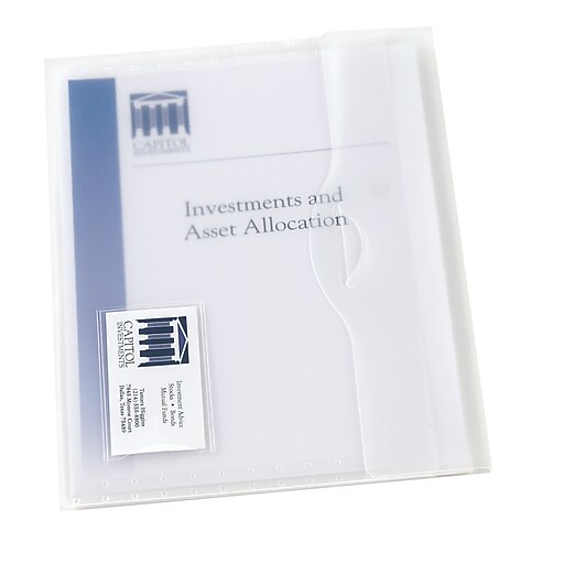 Avery Plastic Wallet, Letter Size, Clear, 12/Box (72278) Staples