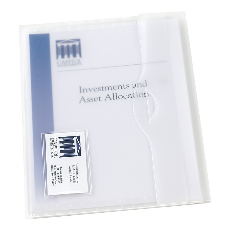 Avery Plastic Wallet, Letter Size, Clear, 12/Box (72278) image 1