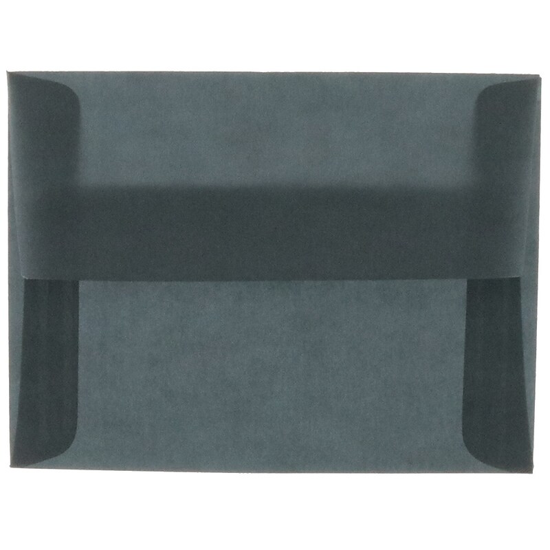JAM PAPER A2 Translucent Vellum Invitation Envelopes, 4 3/8 x 5 3/4, Charcoal Grey, Bulk 1000/Carton (V018284B) image 1