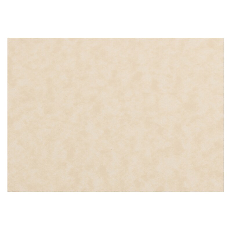 JAM PAPER Blank Flat Note Cards, 3 1/2" x 4 7/8", Natural Parchment, 50/pack (217512693) image 1