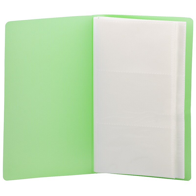 JAM Paper Business Card Book, 72-Card Capacity, Green (221614747) image 1