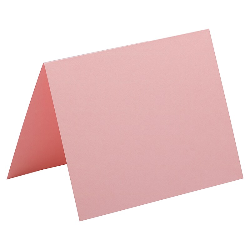 JAM Paper® Blank Foldover Cards, 4 3/8 x 5 7/16 (Fits in A2 Envelopes), Baby Pink Pastel Base, 25/Pack (17534163) image 1