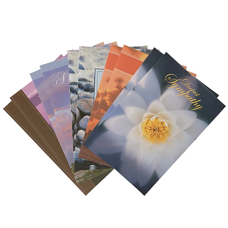 JAM Paper Deepest Sympathy  Cards with Envelopes, 4" x 6", Multicolor, 10/Pack (95227791) image 1