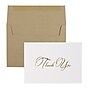 JAM Paper Matte Business Thank You Notecards, White/Gold, 25/Pack (D41115TYBKMB)~#|#~sp97150922_sc7