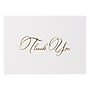 JAM Paper Matte Business Thank You Notecards, White/Gold, 25/Pack (D41115TYBKMB)~#|#~sp97151178_sc7