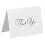 JAM Paper Matte Business Thank You Notecards, White/Gold, 25/Pack (D41115TYBKMB)~#|#~sp97151179_sc7