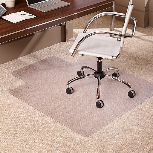 ES Robbins Sit or Stand Mat for Carpet or Hard Floors 45 x 53 Clear/Black