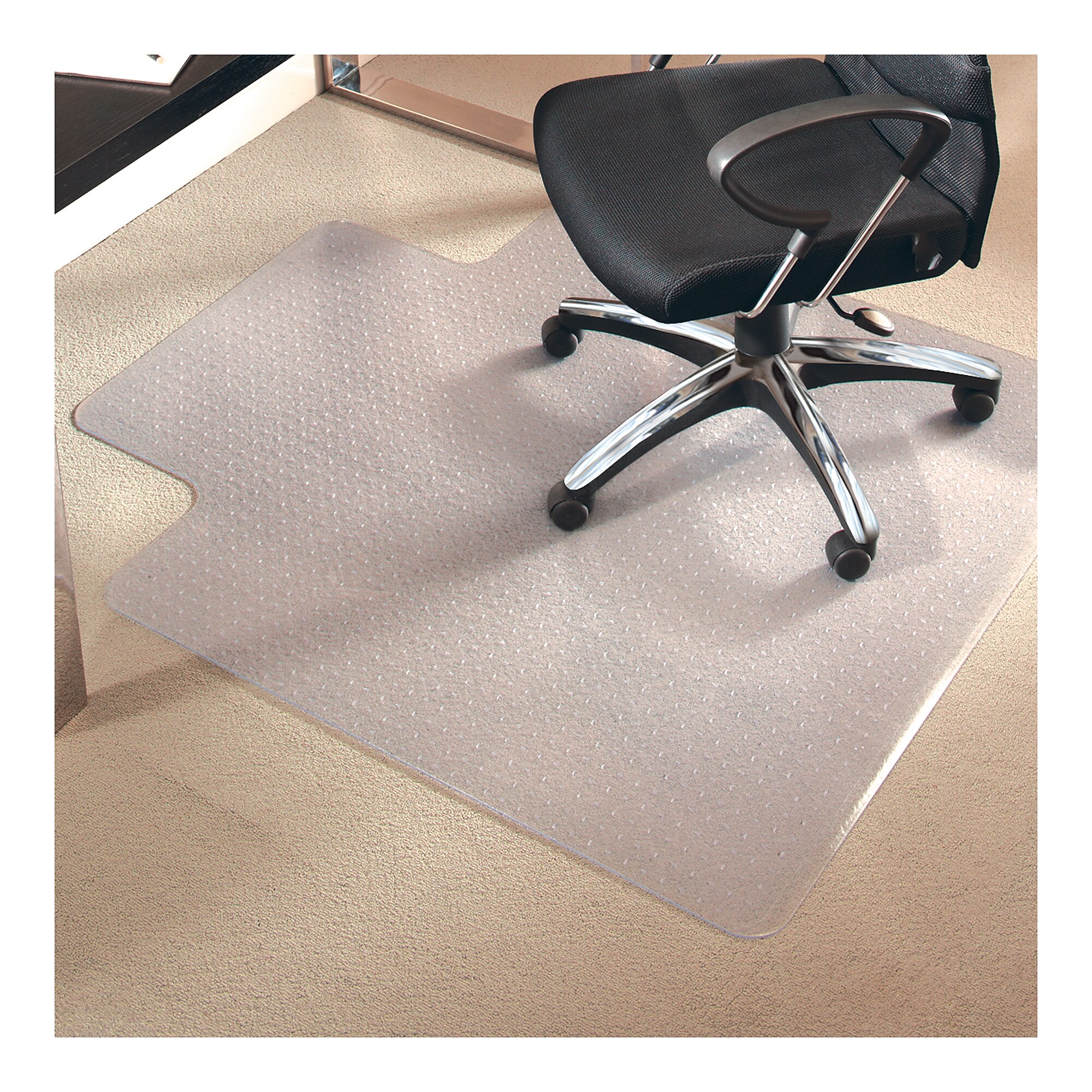 ES Robbins EverLife Carpet Chair Mat with Lip, 36″ x 48”, Medium-Pile, Clear (122073) Sansujyuku sansujyuku.com