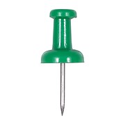 JAM Paper® Colored Pushpins, Green Push Pins, 100/Pack (2242954)