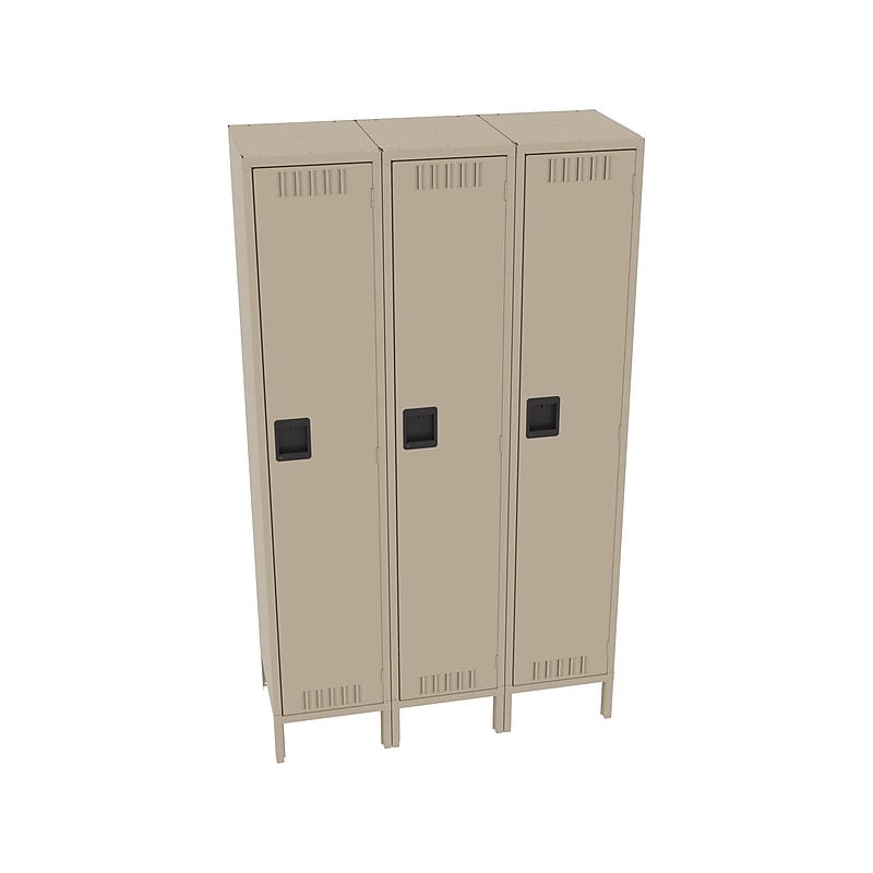 Tennsco 78" 1-Tier Three Wide Sand Storage Locker (STS-151572-3-SND) image 1