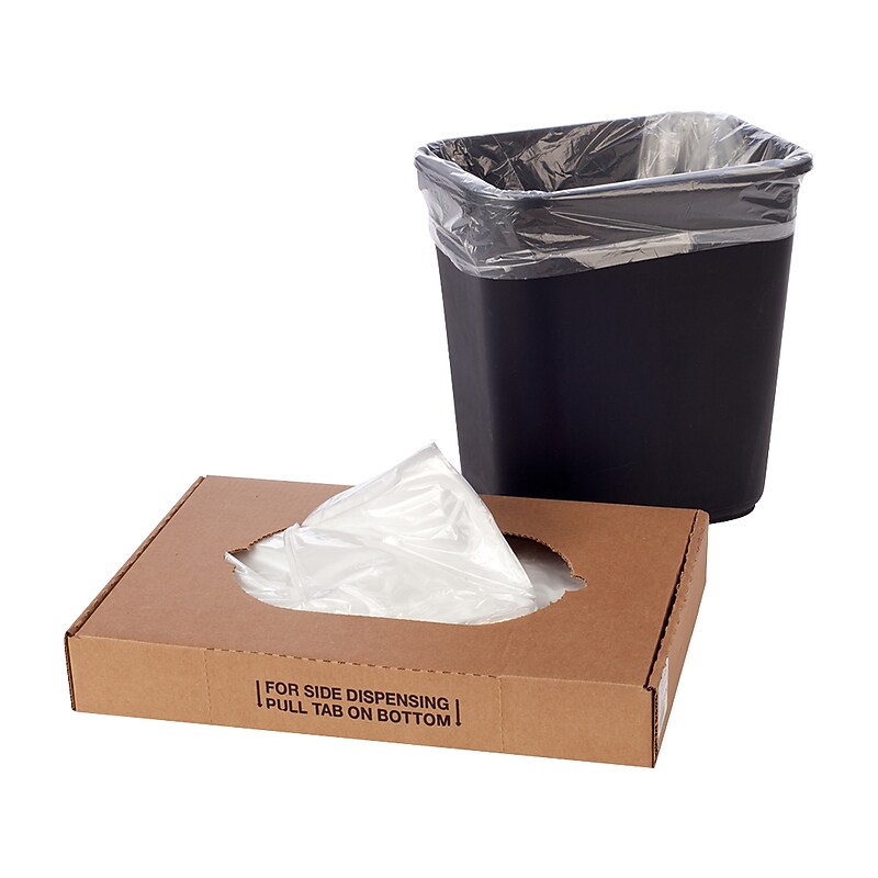 HD 12-16 Gallon Commercial Trash Bags, 24" x 33", High Density, 8 mil, Clear, 1000 Bags/Box (LBF5805CL) image 1