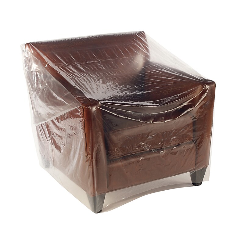 54" x 45" Layflat Poly Bags, Bags on a Roll, 3 Mil, Clear, 100/Roll (PFC3212) image 1